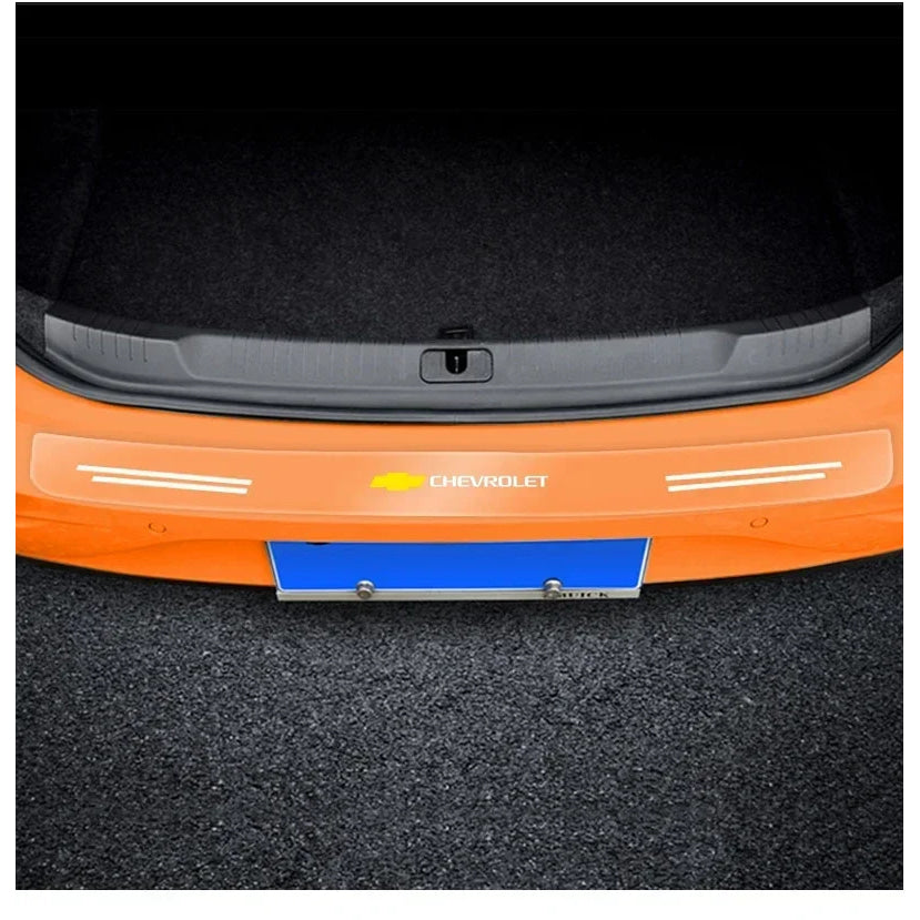 Car Transparent Rear Guard Plate Trunk Sticker For Chevrolet Silverado Impala Malibu Equinox Cruze Camaro Tahoe/Suburban Cavalie