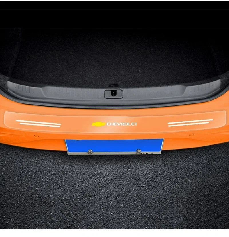 Car Transparent Rear Guard Plate Trunk Sticker For Chevrolet Silverado Impala Malibu Equinox Cruze Camaro Tahoe/Suburban Cavalie
