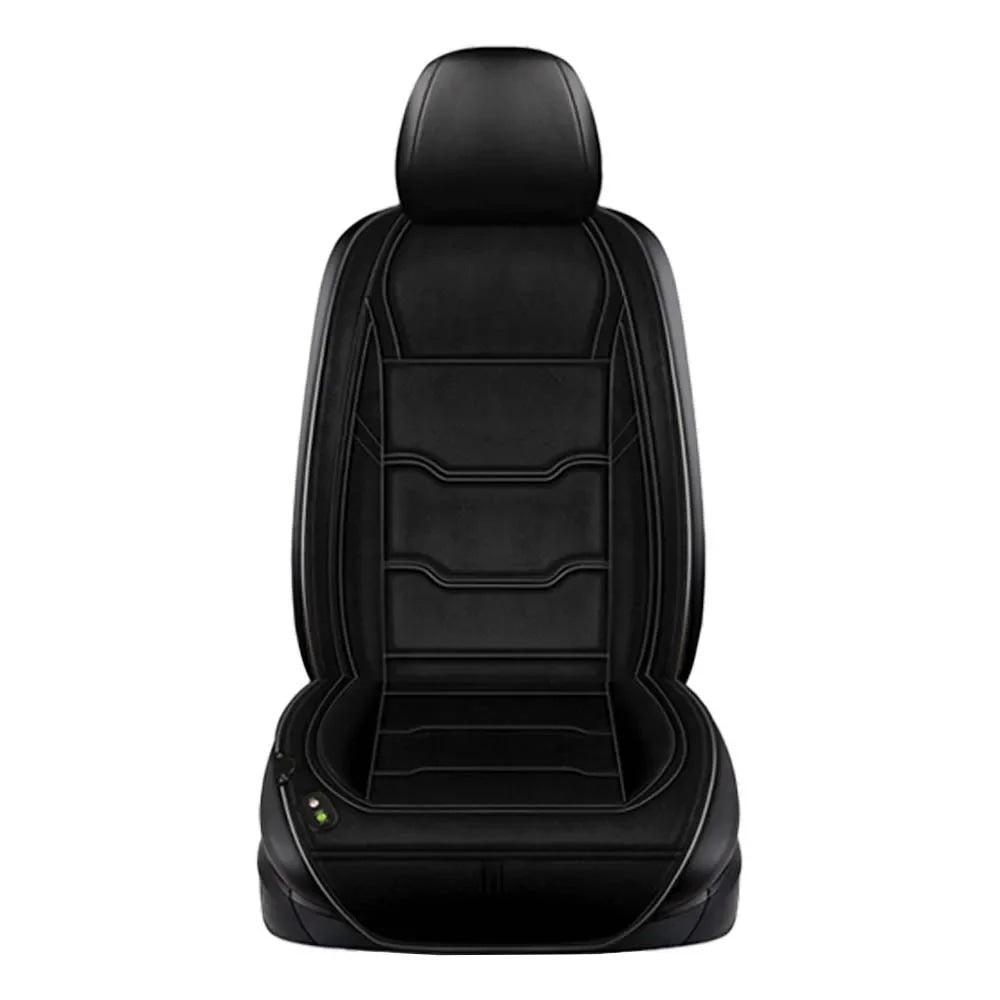12-24V Car Heated Seat Cushion Warm Winter Universal Fast Heating Pad Seat Covers Swan Velvet Seat Protector for Tesla Benz etc.