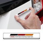 Car Metal Logo Front Grill Badge Decal For Audi Sline A3 A1 A4 B8 B7 A6 C7 A5 A7 A8 B9 B6 C6 Q2 Q3 Q5 Emblem Sticker Accessorie