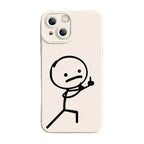 Cartoon Matchman Phone Case For iPhone 11 12 13 14 15 Pro Max XR XS X 7 8 Plus SE 2020 Shockproof Matte Soft TPU Silicone Cover