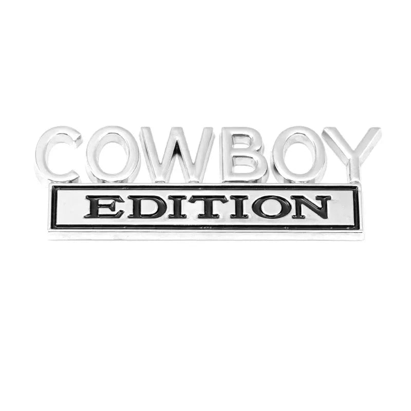 COWBOY EDITION COOL Car 3D Metal Front Hood Grille Emblem Badge Decal Sticker Auto Pickup Tail Trunk Body Styling Accessories