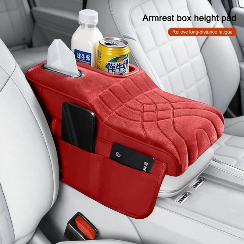 Car Console Armrest Box Booster Pad Car Arm Rest Padded Cover For Mercedes Benz AMG W204 W206 W205 W203 W211 W212 W213 W210 W124