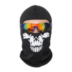 Bicycle Balaclava Full Face Mask Skull Print Motorcycle Full Face Mask Windproof Skiing Head Neck Warmer Bicycle Helmet Liner