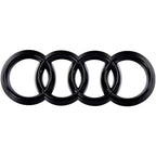 Audi silver/black four ABS car front emblem badge and rear trunk emblem badge sticker suitable for Audi A6 A7 A8 A4 A3 A1 Q7