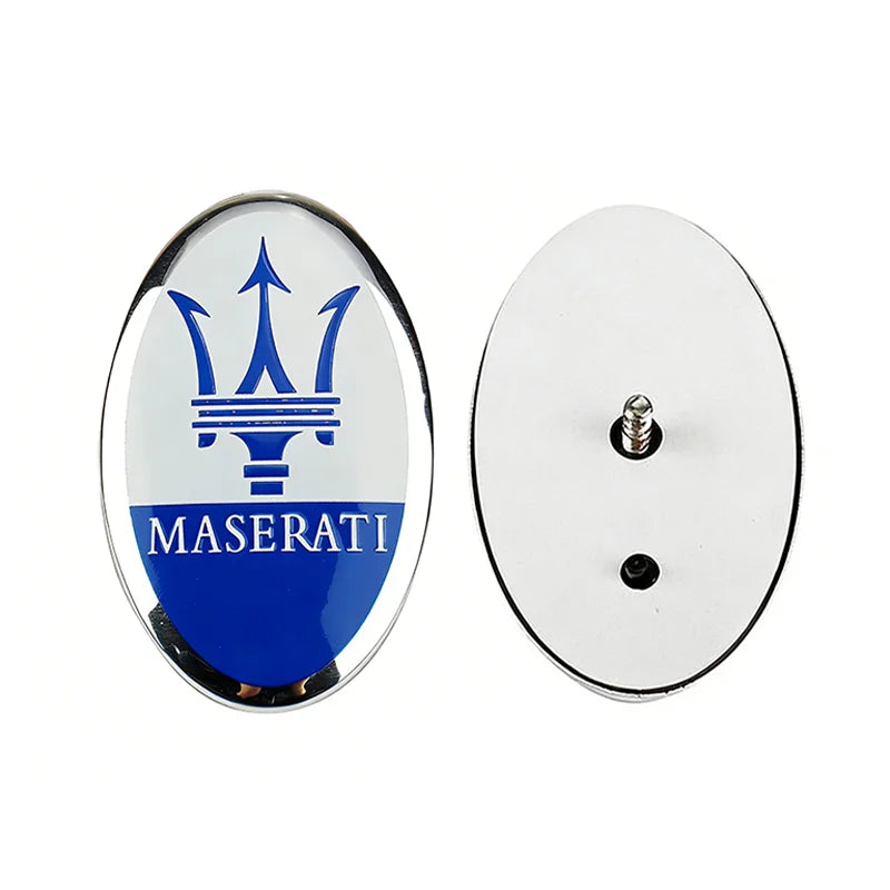 Car Front Hood Emblem Badge for Maserati Granturismo Ghibli Quattroporte Levante Granlusso Coupe Exterior Replacement Part