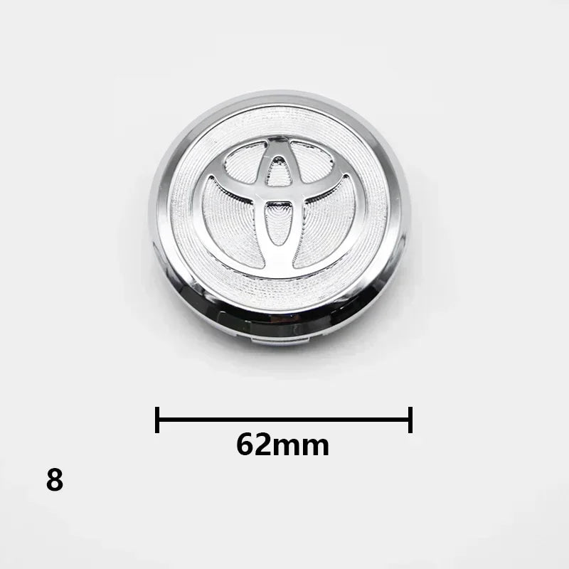 4Pcs 57/62mm Car Wheel Center Hub Caps For Toyota Rav4 Aygo Yaris Corolla Camry Car Tire Center Decoration Stickers Accessories