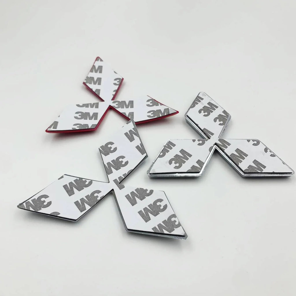 ABS Car Front Grill Emblem for Mitsubishi Outlander Ralliart Lancer ASX Pajero Delica EVO Colt Triton Rear Trunk Badge Sticker