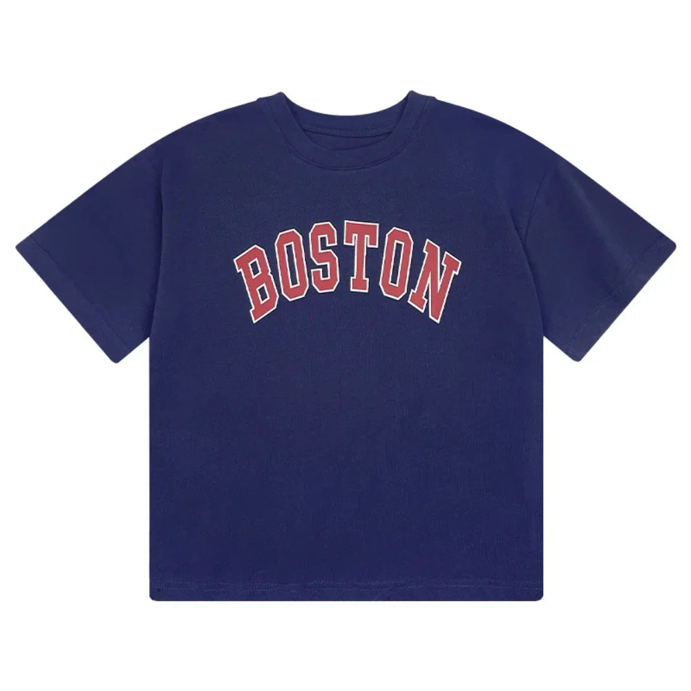Summer T Shirt Children Clothes Boy and Girl Letter Short Sleeve Fashion Casual Tops Cotton Clothing 1-5Years