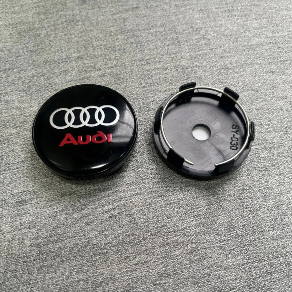 4Pcs 60mm Car Center Wheel Hub Cover Tire Cap For Audi Sline A1 A2 A3 A4 A5 A6 A7 A8 Q1 Q2 Q3 Q4 Q5 Q6 Q7 Q8 TT Auto Accessories