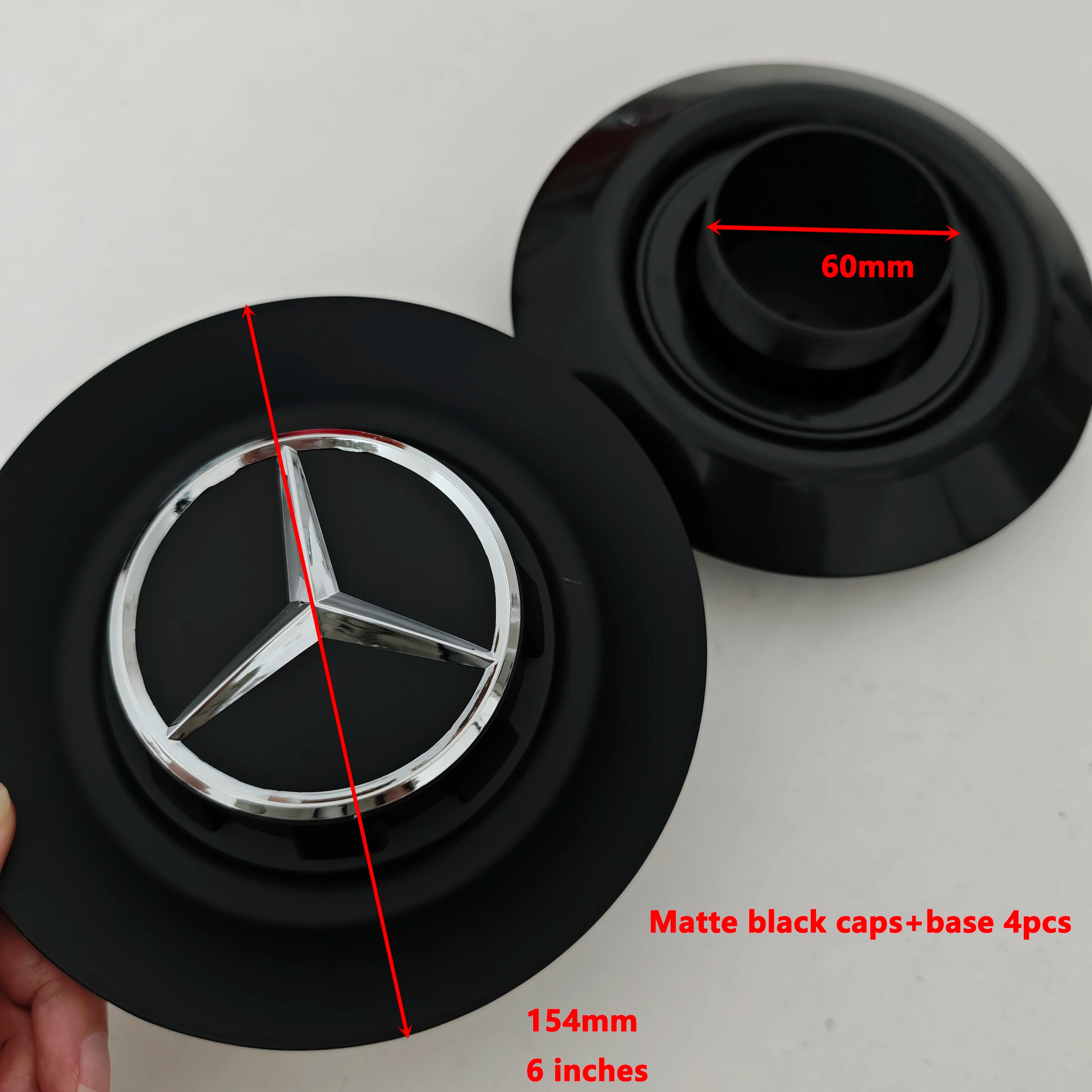 4PCS Aluminum Car Wheel Center Hub Caps for Mercedes-Benz A45S C63S E63S AMG GT GTS C190 Auto Styling Accessories