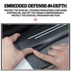 4Pcs Car Door Threshold Protector Sticker Emblem Decal Auto Accessories  For Dodge Durango Caliber Dakota Neon SXT Nitro Ram SRT