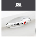 4PCS Car Styling Door Handle Decoration Stickers Decals For Nissan J10 X-Trail Qashqai Juke Leaf Micra NOTE Patrol Gadgets