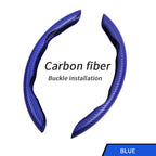 Universal Suede / Nappa Leather Car Steering Wheel Cover 38CM Breathable O/D Shape Protector Non-Slip Auto Interior Accessories