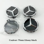 For AMG 4pcs 75MM Car Wheel Center Hub Caps Covers Mercedes Benz A B C S Class AMG GLA CLA GLC W176 W221 W204 W205 accessories