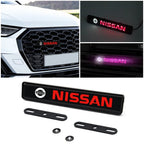 Car Decorative Lights LED Front Hood Grille Emblem Badge Decoration For Nissan Qashqai j11 j10 Juke X Trail t32 Tiida Leaf Versa