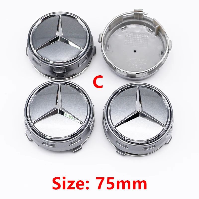 Car Wheel Center Hub Caps 75mm ABS Replacement For Mercedes AMG G Class G63 G500 Modified Styling Accessories Part A0004000900