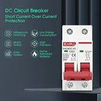 DC 1000V Solar Mini Circuit Breaker Overload Protection Switch 6A/10A/16A/20A/25A/32A/40A/50A/63A 2P DC1000V Photovoltaic MCB PV