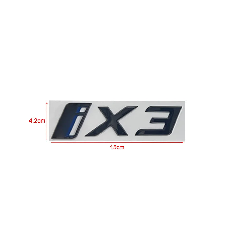 ABS Letters Numbers Glossy Black ix i3 i4 i7 iX ix3 iX4 ix7 Emblem for BMW X1 X3 X5 X6 GT Car Rear Logo Badge Sticker