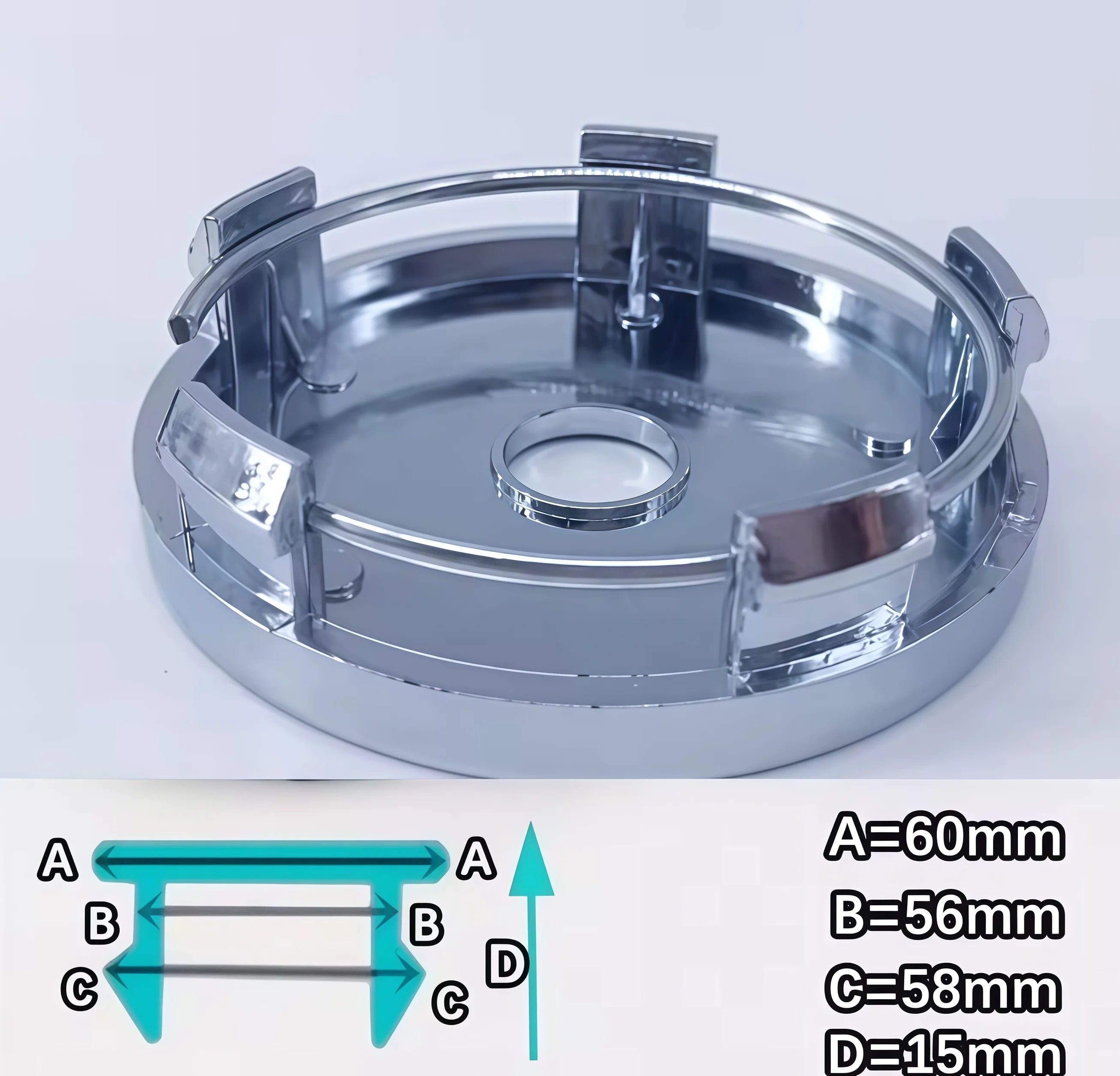 4pcs Car Wheel Center Caps Hubcap Cover 54/56/60/65/68mm For Ford Fiesta Mondeo Fusion Explorer Escape Focus Kuga Rim Cover