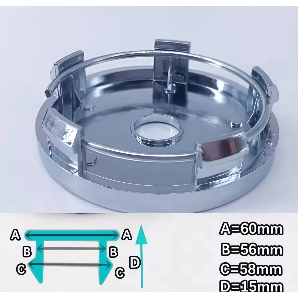 4pcs Car Wheel Center Caps Hubcap Cover 54/56/60/65/68mm For Ford Fiesta Mondeo Fusion Explorer Escape Focus Kuga Rim Cover
