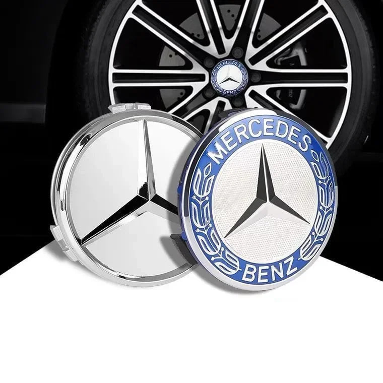 4PCS 75mm Metal Emblem Car Wheel Center Hub Cap Cover Badge For Mercedes Benz AMG GLK GLE GLC W203 W206 W220 W205 W211 W212 201