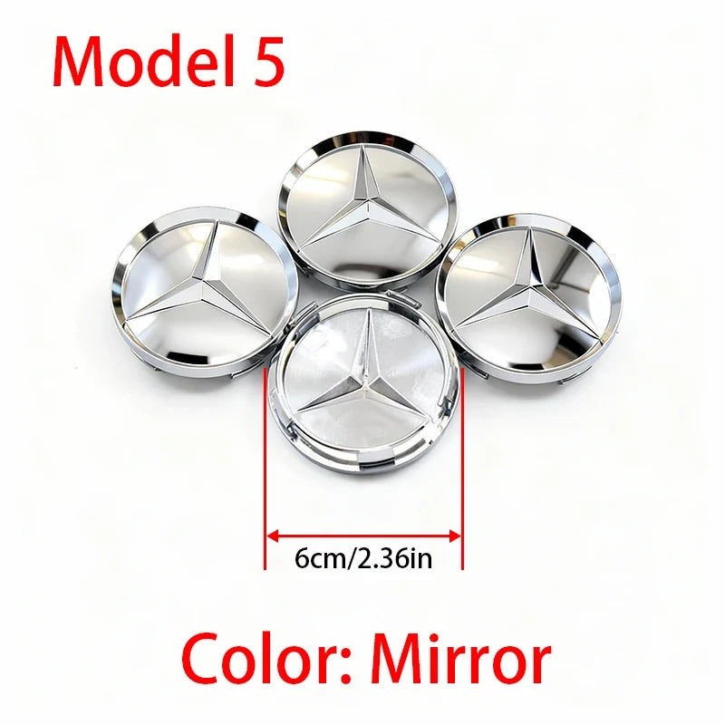 4Pcs 60mm 75mm Car Wheel Center Hub For Mercedes Benz AMG class W205 W203 GLC GLK W206 W220 W211 A180 Cap Rim Cover Accessories