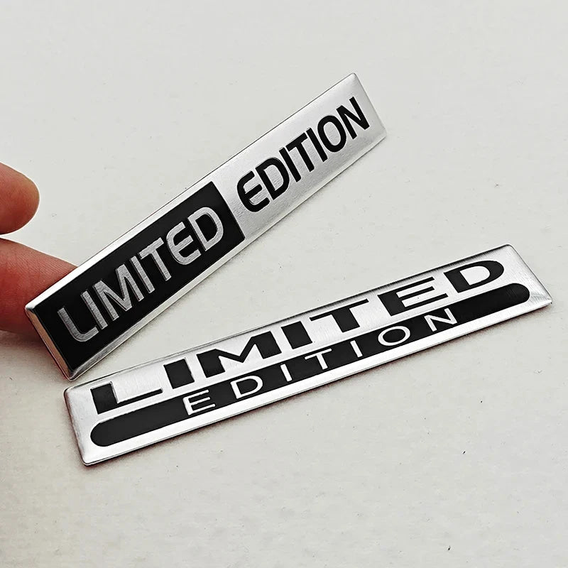 2pcs 3D Aluminum LIMITED/SPECIAL EDITION Emblem Badge Car Stickers Decal For Audi Honda Opel Toyota Mercedes Mazda Motorcycle