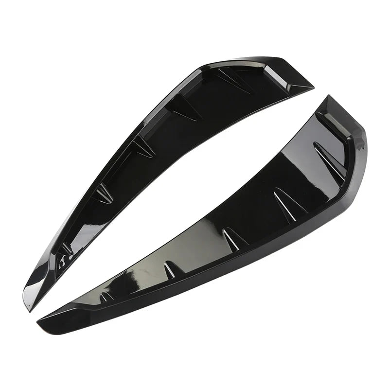 Pairs 35cm Car Fender Side Air Vent Cover Trim Modified Carbon Fiber Black Fender Side Gills Universal Air Vent Decorative Stick