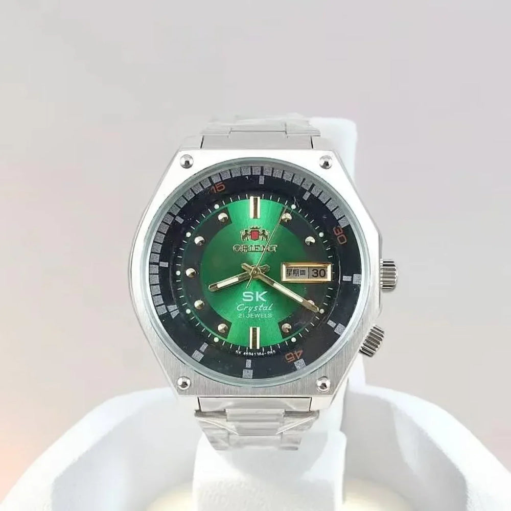 Orient Sport Casual Automatic Japanese movement Watch Full Function World Time Steel Strap