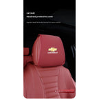 2Pcs Quality Leather Car Seat Headrest Covering Accessories For Chevrolet Corvette Montana TrailBlazer Silverado Traverse Camaro