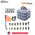 750 Pcs Car Retainer Clips Auto Fasteners Push Trim Clips Pin Rivet Bumper Kit Accessories