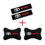 Car exterior annual inspection stickers For Toyota Car Set Car Head Neck Rest Pillow Auto Seat belt Pads Headrest cover