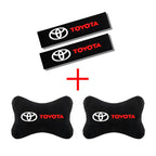 Car exterior annual inspection stickers For Toyota Car Set Car Head Neck Rest Pillow Auto Seat belt Pads Headrest cover