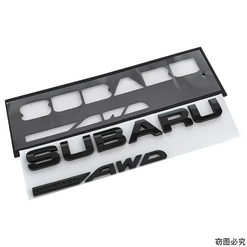 21.5X2.2CM ABS 2025 for Subaru SYMMETRICAL AWD Car Rear Trunk Letters Emblem Stickers STI XV WRC WRX BRZ FORESTER IMPREZA LEGACY