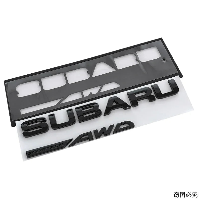 21.5X2.2CM ABS 2025 for Subaru SYMMETRICAL AWD Car Rear Trunk Letters Emblem Stickers STI XV WRC WRX BRZ FORESTER IMPREZA LEGACY