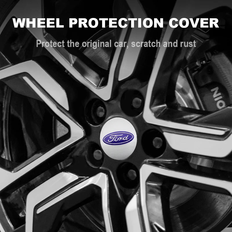 4Pcs 56mm 60mm 54mm Car Wheel Center Hub Cap Rim Cover Stickers For Ford Focus Mondeo Edge Ecosport Ranger Fiesta Fusion Kuga