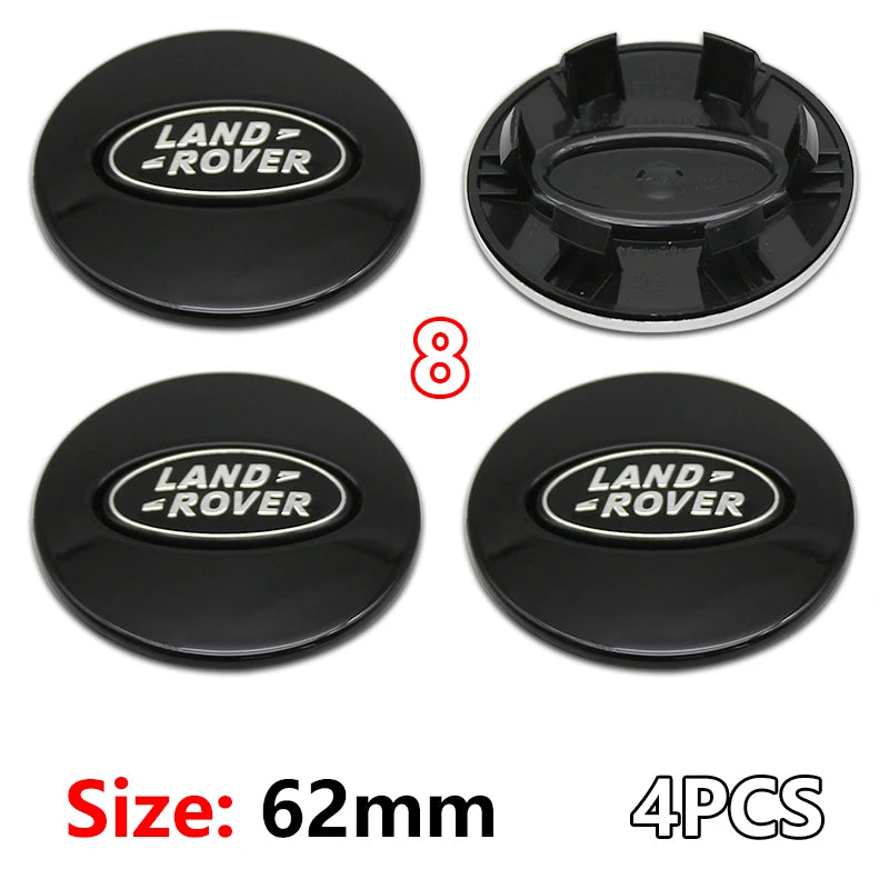4Pcs 62mm Premium ABS Car Wheel Center Hub Caps Emblem Badge For Range Rover L322 L405 Evoque Discovery Velar SVR Accessories