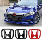 3Pcs Car Front Grille Rear Trunk Badge Steering Wheel Logo Sticker for Honda Accord Civic City XR-V CR-V Inspire Crider Envix