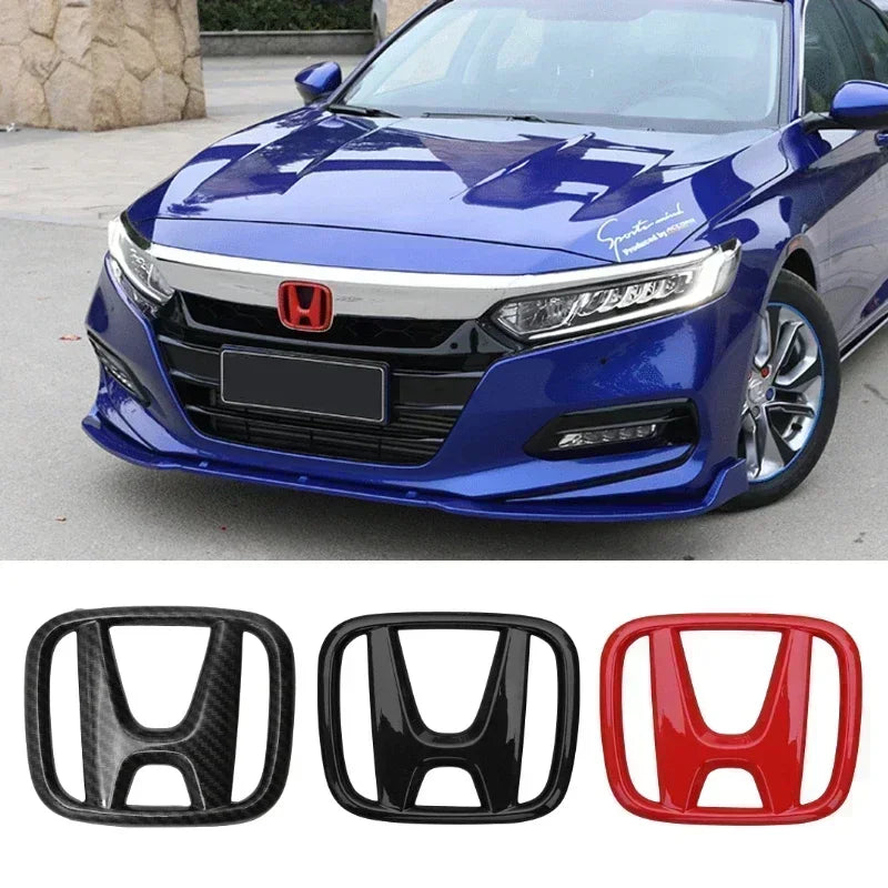 3Pcs Car Front Grille Rear Trunk Badge Steering Wheel Logo Sticker for Honda Accord Civic City XR-V CR-V Inspire Crider Envix