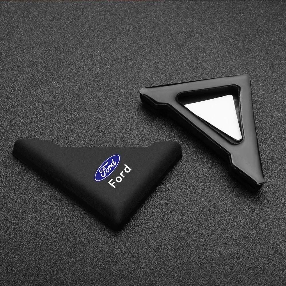 2/4PC Silicone Car Badge Door Corner Cover Bumper Crash Scratch Protector For Ford Fiesta Kuga Mustang ST Mondeo Explorer Escape