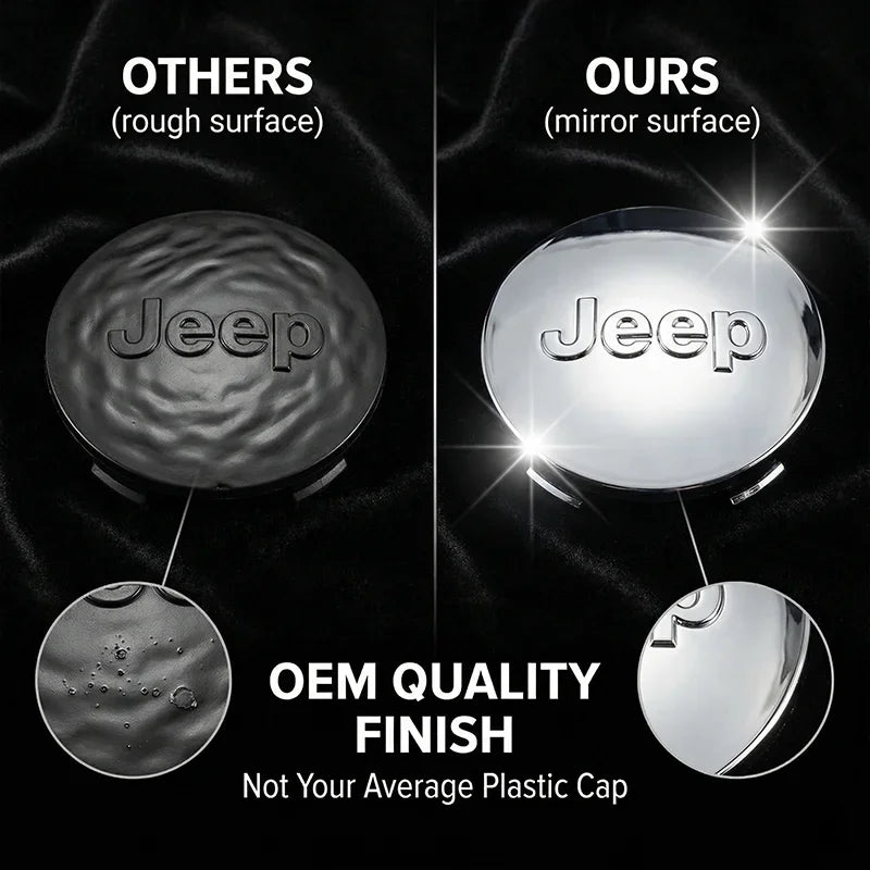4Pcs 56mm Embossed Logo Rim Center Covers Wheel Center Hub Caps for Jeep Renegade Compass Wrangler JK Patriot Grand Cherokee SRT