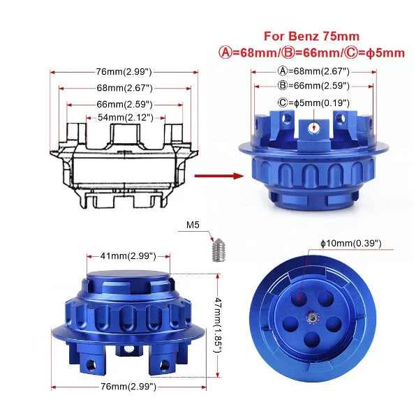 4PCS Wheel Center Hub Caps For Porsche 917 918 Cayenne Cayman Boxster for all Porsche Wheel Caps Except Macan 76MM Hubcaps Cover