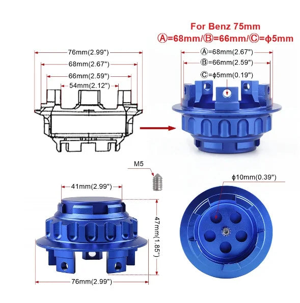 4PCS Wheel Center Hub Caps For Porsche 917 918 Cayenne Cayman Boxster for all Porsche Wheel Caps Except Macan 76MM Hubcaps Cover