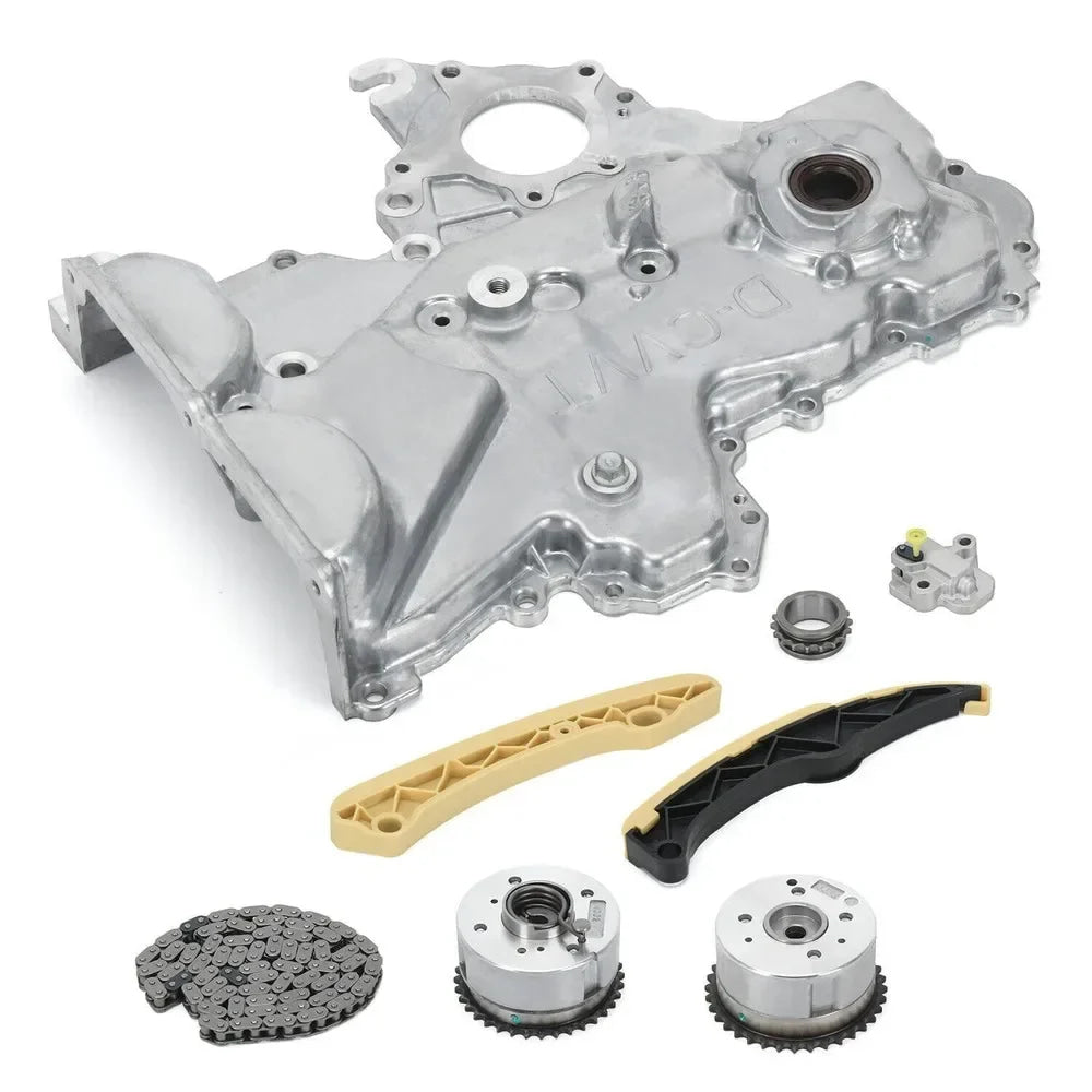 213502B701 243212B620 Timing Chain Kit+VVT Gear+Oil Pump Cover 244202B611 244312B620 For Hyundai Veloster Elantra Kia 12-21
