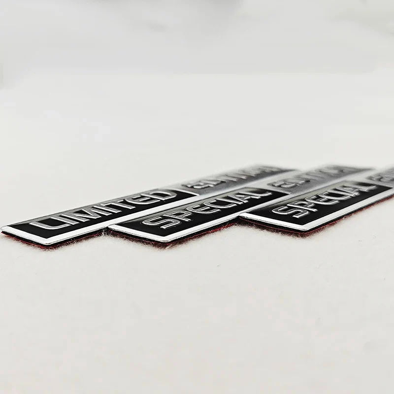 2pcs 3D Aluminum LIMITED/SPECIAL EDITION Emblem Badge Car Stickers Decal For Audi Honda Opel Toyota Mercedes Mazda Motorcycle