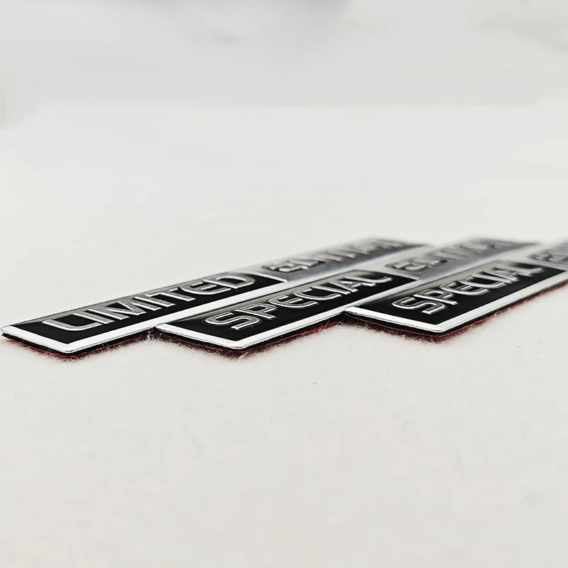2pcs 3D Aluminum LIMITED/SPECIAL EDITION Emblem Badge Car Stickers Decal For Audi Honda Opel Toyota Mercedes Mazda Motorcycle