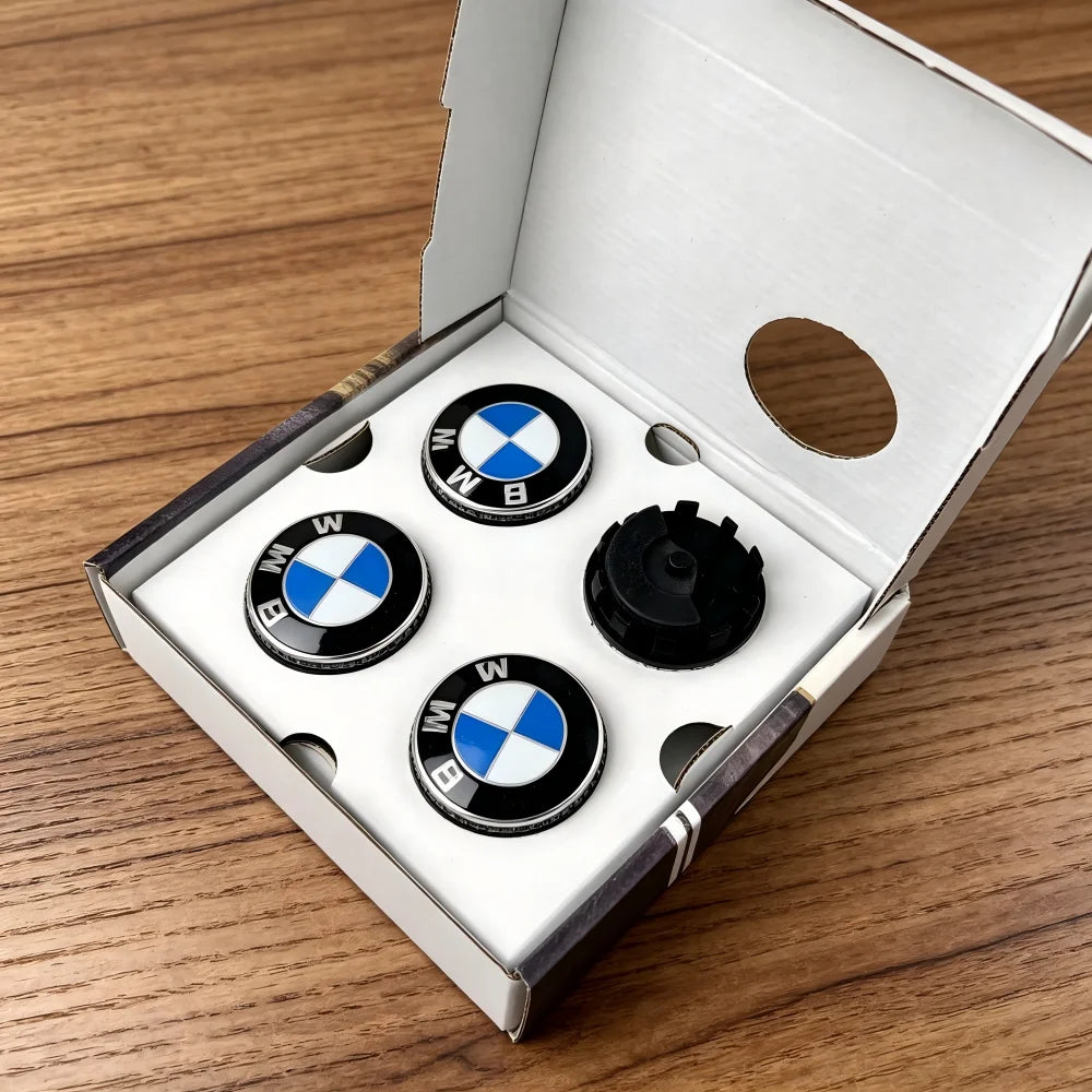 4Pcs 56/68mm Floating Wheel Center Caps Emblem Badge For BMW 50th Anniversary E90 E60 F10 F20 G20 G30 E53 E85 E70 E84 F48 1/3/5
