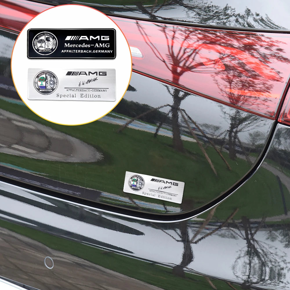3D Aluminum Car Side Body Trunk Emblem Decoration Sticker For Mercedes Benz AMG Class GLK GLA CLA GLB W108 W447 W204 W205 Fortwo