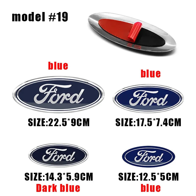 Ford Logo Front Grille Logo Hood Badge Emblem Auto Replacement Accessories For Focus mk2 mk3 Fiesta F150 F250 Ranger Mondeo mk4